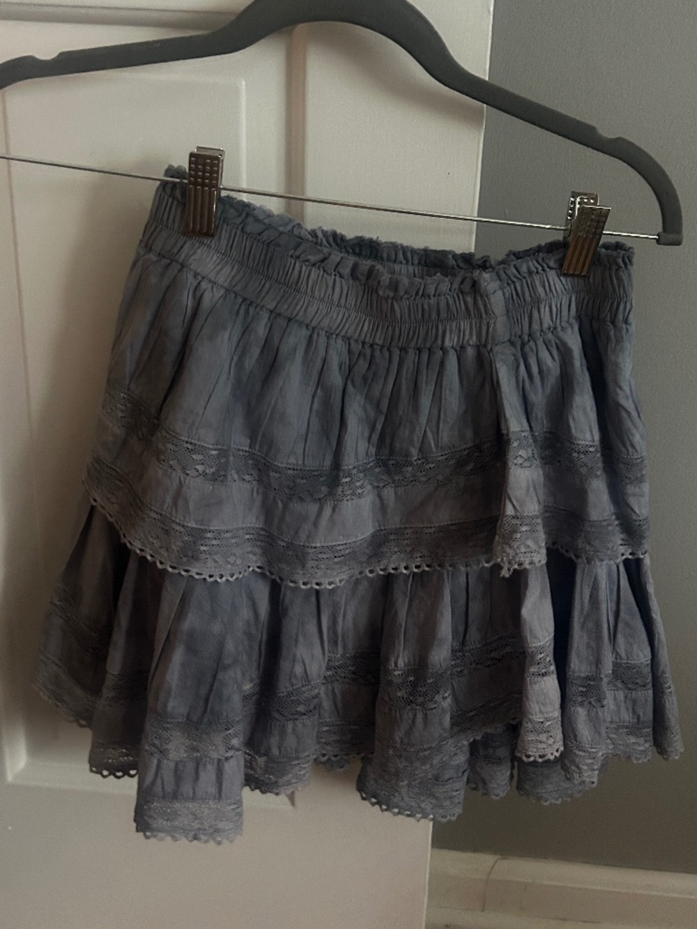Loveshackfancy Skirt - Tie die blue - size XS